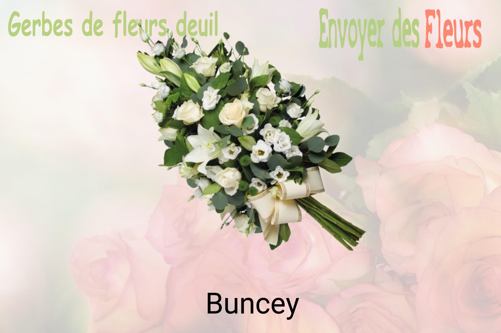 Gerbe de fleurs de deuil livrée à Buncey